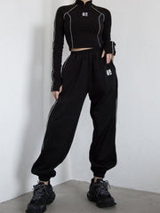 Cyberpunk Reflective Embroidery Long Sleeve T Shirt