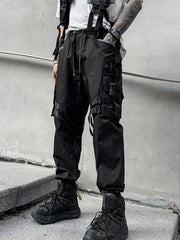 Side Ribbons Pockets Cargo Pants