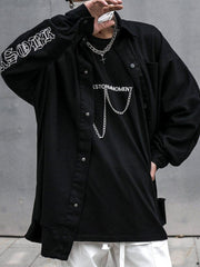 Back Embroidery Long Sleeve Shirt