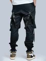 Combat Techwear Ribbons Buckle Cargo Pants