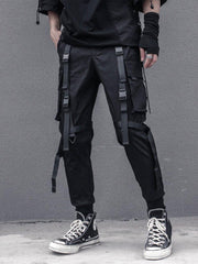 Dark Pockets Ribbons Cargo Pants