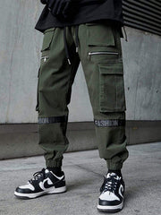 Techwear Multi Pockets Print Cargo Pants