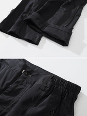 Patchwork Zip Up Straight Cargo Pants