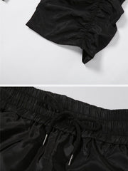 Smocked Loose Tie Casual Pant