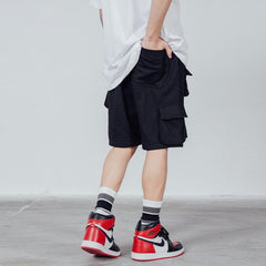 Buckle Pocket Cargo Shorts