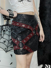 Webbing Patchwork Skirt