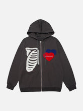 Flocking Skeleton Love Hoodie