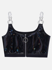 Zip Up PU Vest