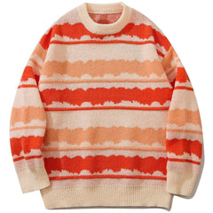 Small Daisy Pattern Knitted Sweater