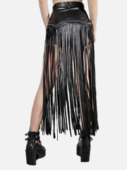 Rivet Chain Tassel Skirt