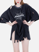 Irregular Hole Spider Web Tee