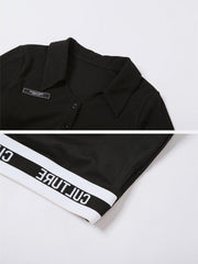 Irregular Hem Long Sleeve Suit