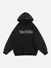 Washed Dark Woods Pattern Hoodie