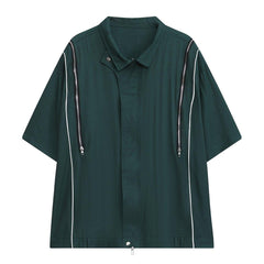 Multi Zip Up Short Sleeve Shirt