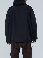 Patchwork Multi Pockets Zip Up Jacket