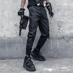 Functional Detachable Pocket Ribbons Cargo Pants