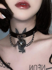 Dark Chain Love Necklace