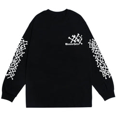 Dark Skull Bones Cotton Oversized Sweatshirt