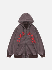 Skeleton Letters Washed Hoodies