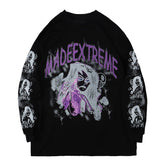 Spray Paint Vicious Girl Print Sweatshirt