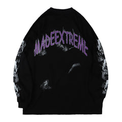 Spray Paint Vicious Girl Print Sweatshirt