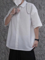 Shoulder Chain Short Sleeve Shirt
