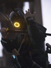 Cyberpunk Glowing Circle Mask