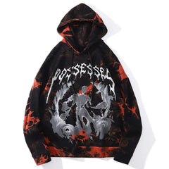 Tie-dye Phantom Print Oversized Hoodie