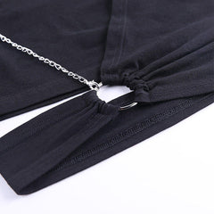 Irregular Chain Short Sleeve T Shirt