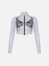 Motorcycle Abstract Print Long Sleeve T Shirt