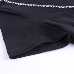 Irregular Chain Short Sleeve T Shirt