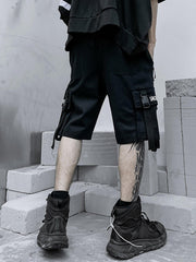 Letter Schoolbag Buckle Cargo Shorts