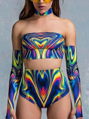 Abstract Print Suit