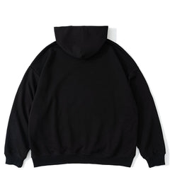 Solid Color Basic Letters Print Hoodie