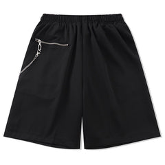 Zipper Chain Pocket Shorts