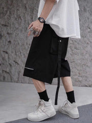 Zip Up Pant Leg Shorts