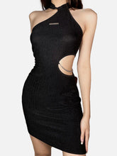 Chain Hollow Halterneck Dress