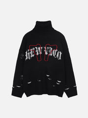 Tassel Pistol Turtleneck Sweater
