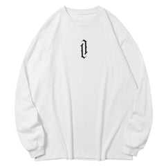 Solid Color Label Embroidery Sweatshirt
