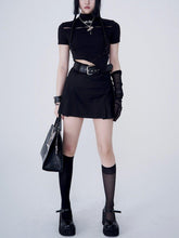 Irregular Hollow Short Sleeve Shirts
