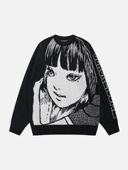 "Tomie" Cartoon Knit Sweater