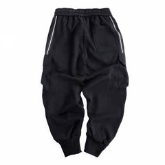Multi Pockets Drawstring Screw Thread Pants