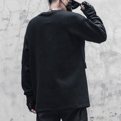Dark Patchwork Fake Two Sweatshirt