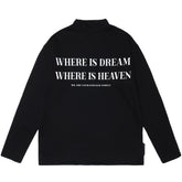 Letter Print Turtleneck Sweatshirt