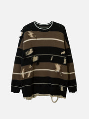 Stripe Hole Sweater
