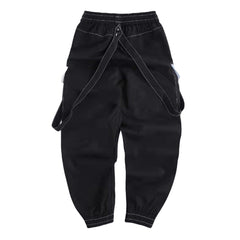 Patchwork Letter Straps Pants