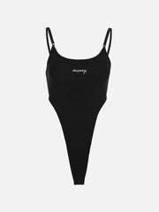 Waist Slim Letter Print Jumpsuit