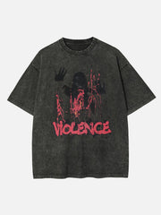 VIOLENCE Shadow Ghost Graphic Washed Tee