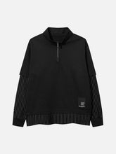 Stripe Fake Two Sweatshirt