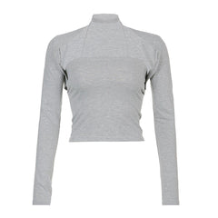 Hollowout Suspenders Sun Protection Long Sleeve T Shirt